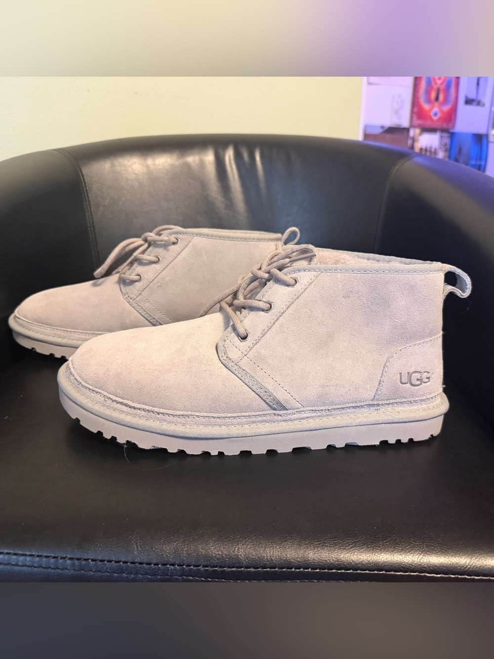 UGG Light Gray Suede Neumel Chukka Boot